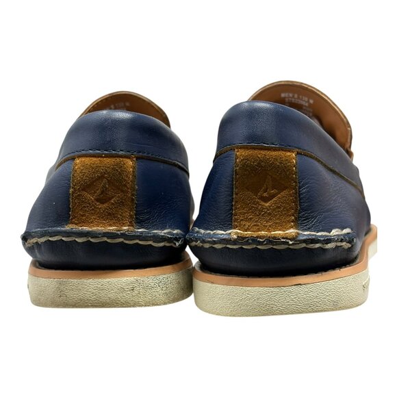 Sperry Authentic Original Navy Leather Tassel Slip on Boat Shoe - Picture 8 of 10